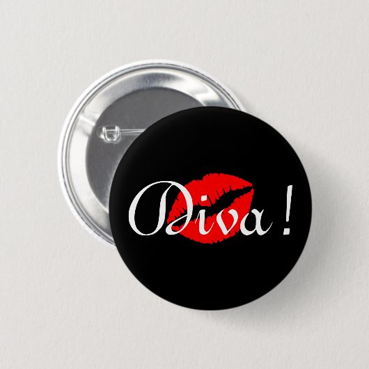 Diva Kiss Ronde Button 5,7 Cm (Voorkant /achterkant)