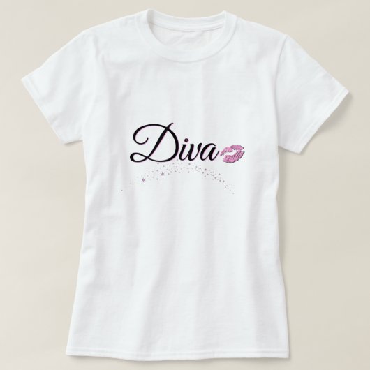Diva Kiss T-shirt (Design voorkant)