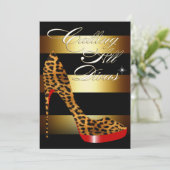 Diva Leopard Stiletto Stripes Kaart (Staand voorkant)