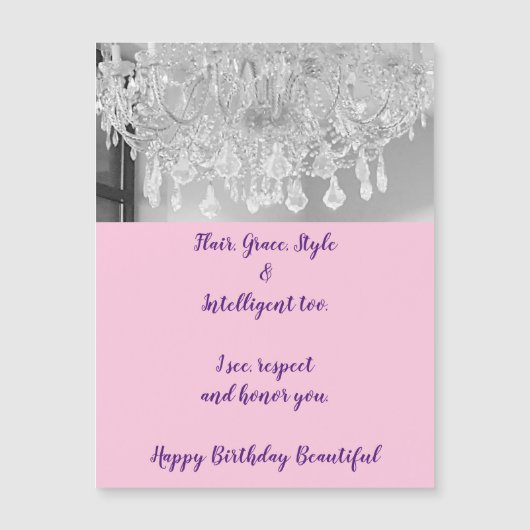 DIVA Life Flair Happy Birthday Magnetic Card (Voorkant)