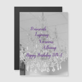 DIVA Life Lights Happy Birthday Magnetic Card (Voorkant / Achterkant)