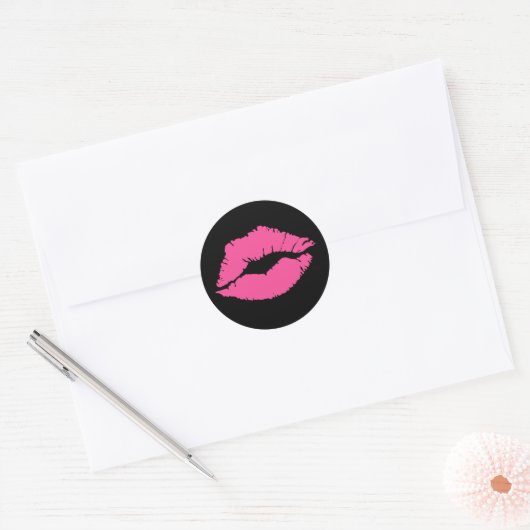 "Diva Lips" Ronde Sticker (Envelop)
