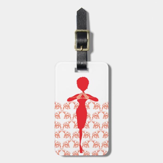 Diva Love Travel Bag Label Sjabloon Bagagelabel (Voorkant verticaal)