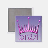 Diva magnet in fuschia AH2010 (Voorkant / Achterkant)