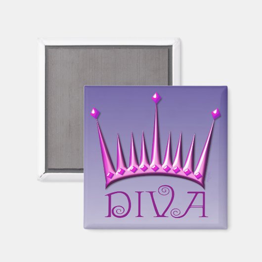 Diva magnet in fuschia AH2010 (Voorkant / Achterkant)