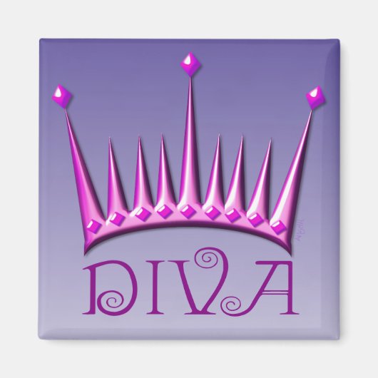 Diva magnet in fuschia AH2010 (Voorkant)