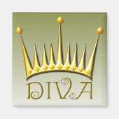 Diva magnet in goud AH2010 (Voorkant)