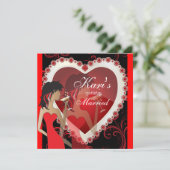 Diva Meidenavond uit in een Hart van Juwelen Rood Kaart (Staand voorkant)