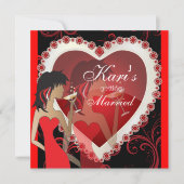 Diva Meidenavond uit in een Hart van Juwelen Rood Kaart (Voorkant)