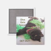 DIVA MEISJE LOCKER MAGNEET (Voorkant / Achterkant)