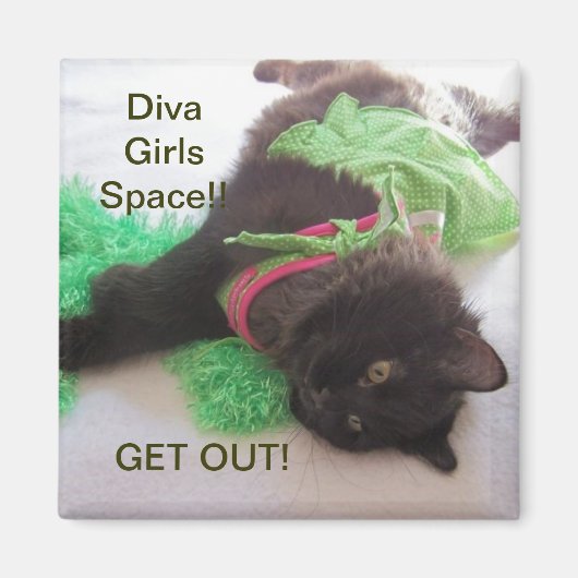 DIVA MEISJE LOCKER MAGNEET (Voorkant)