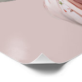 Diva met bloemensjaal die bubbelgom blaast perfect poster (Hoek)