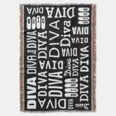 "DIVA MET EEN BAND" DEKEN (Voorkant Verticaal)