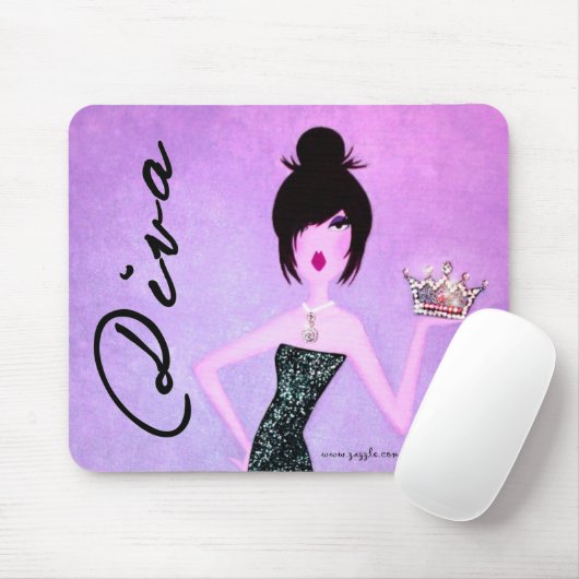 DIVA met een Tiara mousepad Muismat (Met muis)