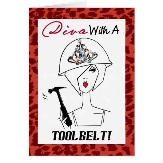 Diva met een werktuig / dragende Stilettos! (Voorkant)