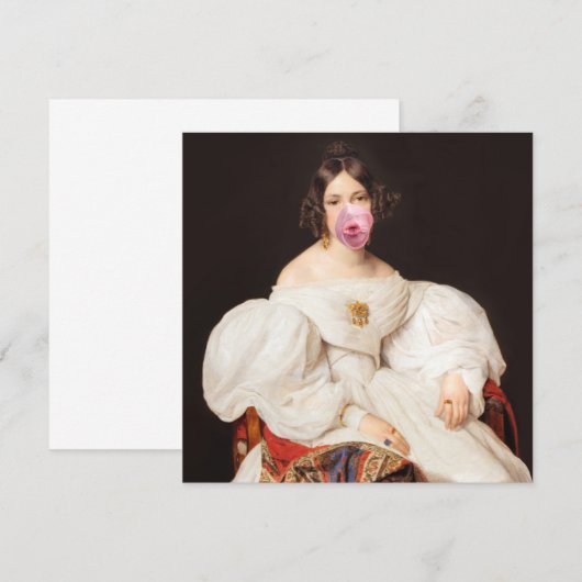 Diva met knallende Bubble Gum (Voorkant / Achterkant)