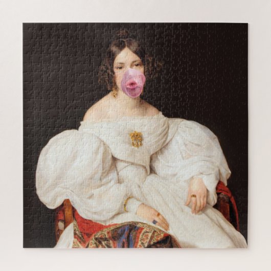 Diva met knallende Bubble Gum Legpuzzel (Verticaal)
