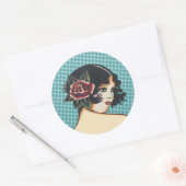 Diva Mode Sticker - Blauwe Stippen (Envelop)