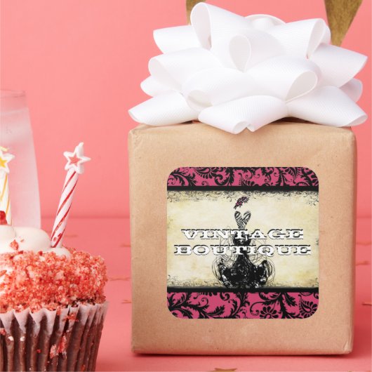 Diva Mode Sticker Fuchsia Roze Retro Groovy (Feest)