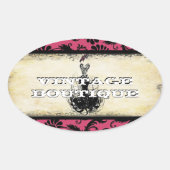 Diva Mode Sticker Oranje Retro Stippen (Voorkant)