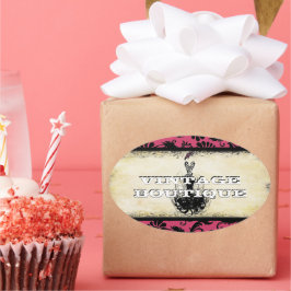 Diva Mode Sticker Oranje Retro Stippen