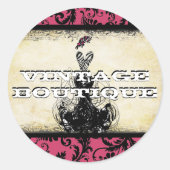 Diva Mode Sticker Oranje Retro Stippen (Voorkant)