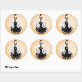 Diva Mode Sticker Oranje Retro Stippen (Vel)