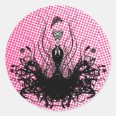 Diva Mode Sticker - Raspberry Hot Pink (Voorkant)