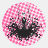 Diva Mode Sticker - Raspberry Hot Pink (Voorkant)