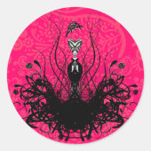 Diva Mode Sticker - Raspberry Hot Pink (Voorkant)