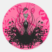 Diva Mode Sticker - Raspberry Hot Pink (Voorkant)