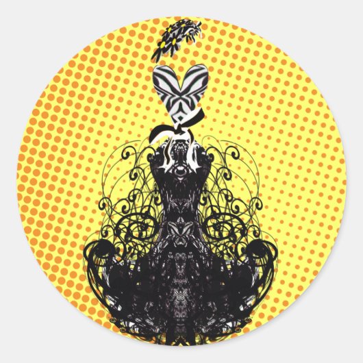 Diva Mode Sticker - Sinaasappel (Voorkant)