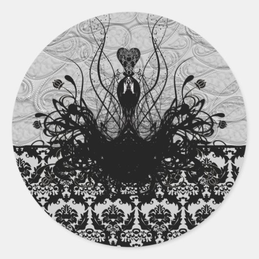 Diva Mode Sticker - Zwart en grijs (Voorkant)