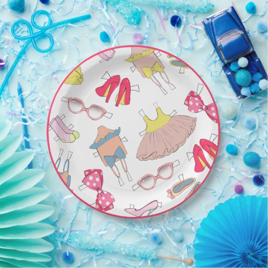 Diva Mode Stilettos Waterverf Party Papieren Bordje (Feest)