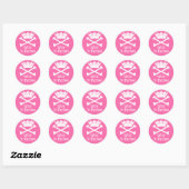 "Diva naar de botte!" Ronde stickers (PINK) (Vel)