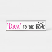 "DIVA" naar het bot! Bureau Naambordje (Voorkant)