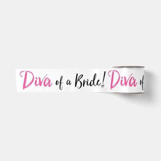 "Diva of a Bride!" Satijnen Lint (Voorkant)