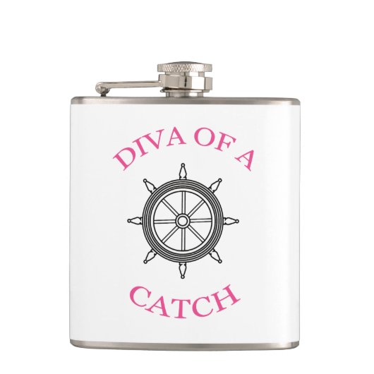 "DIVA of a Catch" Heupfles (Voorkant)