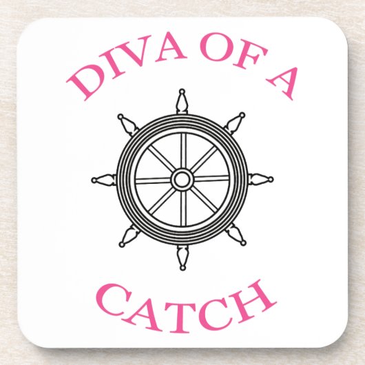 "Diva of a Catch" Nautical Onderzetters (Voorkant)