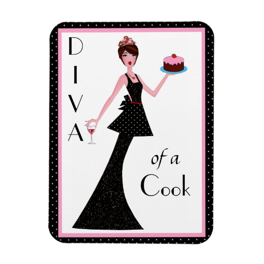 "Diva of a Cook" Magneet (Verticaal)