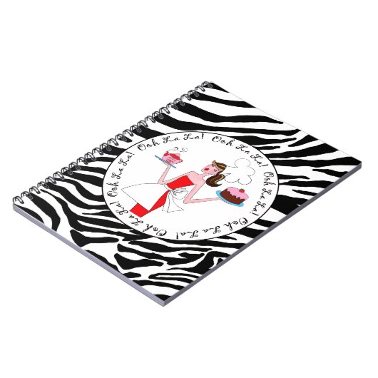 Diva of a Cook - "Ooh La La La!" - Spiral Notitieb Notitieboek (Linkerzijde)