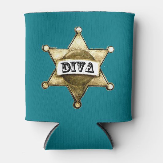 Diva of a Cowgirl Blikjeskoeler (Voorkant)