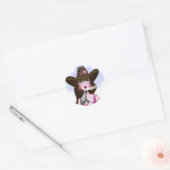 "Diva of a Cowgirl" Hair Stylist Ronde Sticker (Envelop)