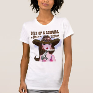 Diva of a Cowgirl "Hair Stylist" T-shirt