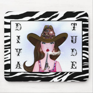 "Diva of a Cowgirl" Mousepad Muismat
