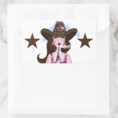 "DIVA of a Cowgirl" Rechthoekige Sticker (Tas)