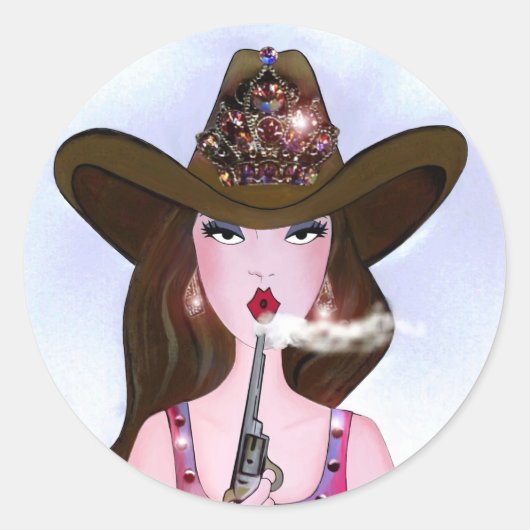 Diva of a Cowgirl Stickers (Voorkant)