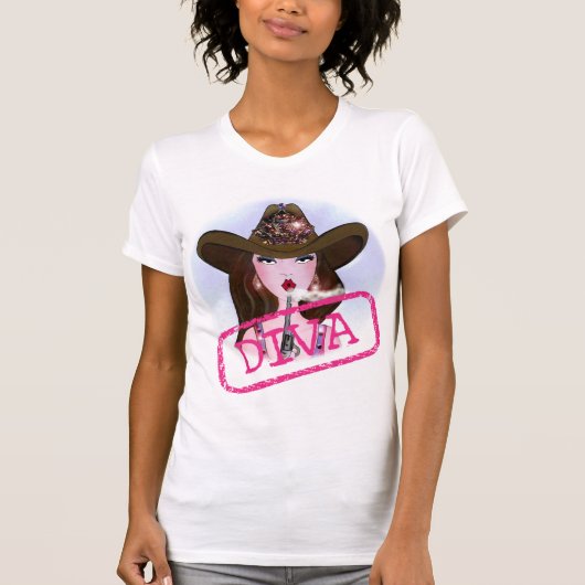 Diva of a Cowgirl T-shirt (Voorkant)