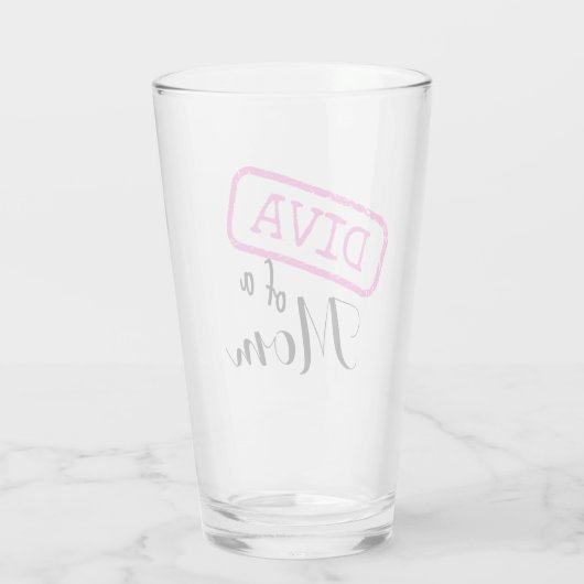 "Diva of a mam" Glas (Achterkant)