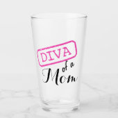 "Diva of a mam" Glas (Voorkant)